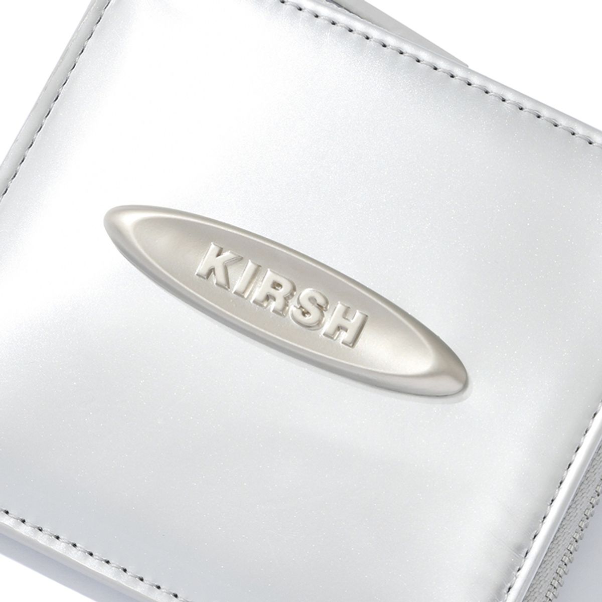 키르시(KIRSH) 포켓 시그니처 PU 지갑 [실버]