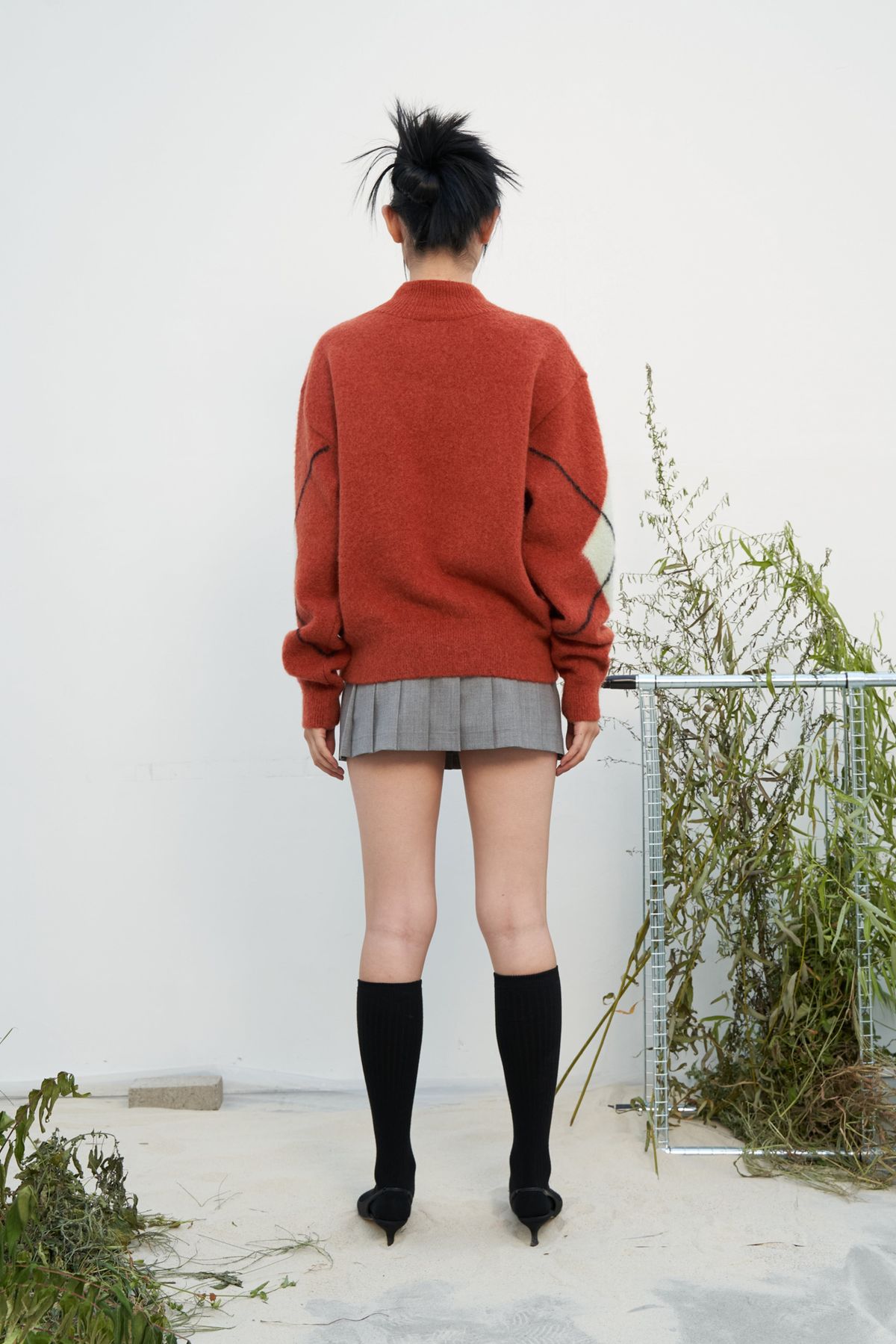 문스워드(MOONSWARD) 레드  래빗 모헤어 스웨터