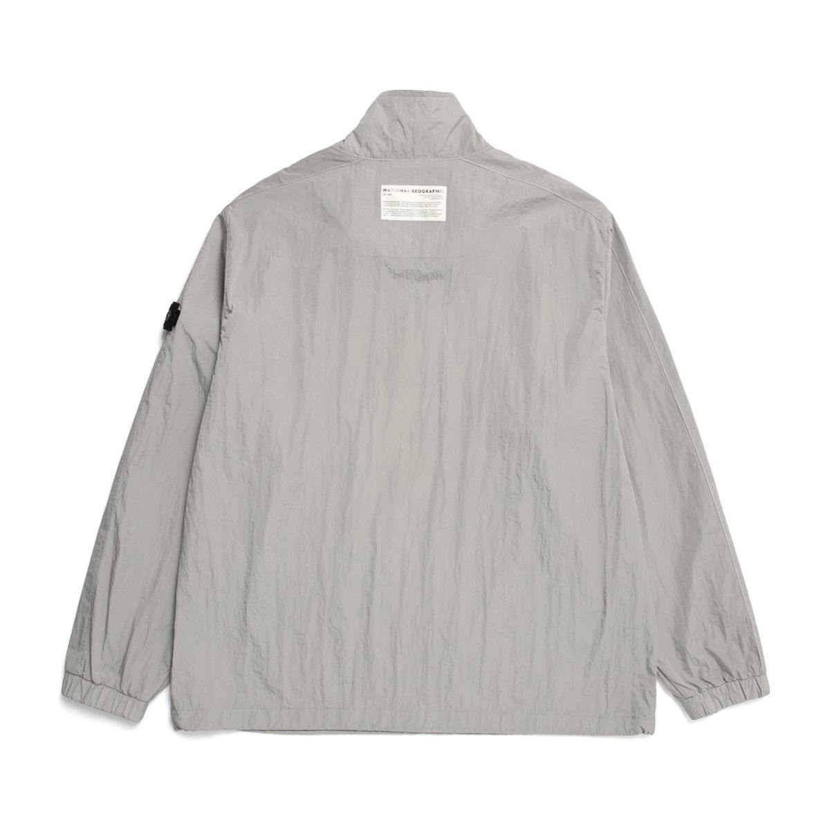 내셔널지오그래픽(NATIONALGEOGRAPHIC) N231UJP902 우븐 세미 오버핏 로고 아노락 점퍼 MOURNING GREY