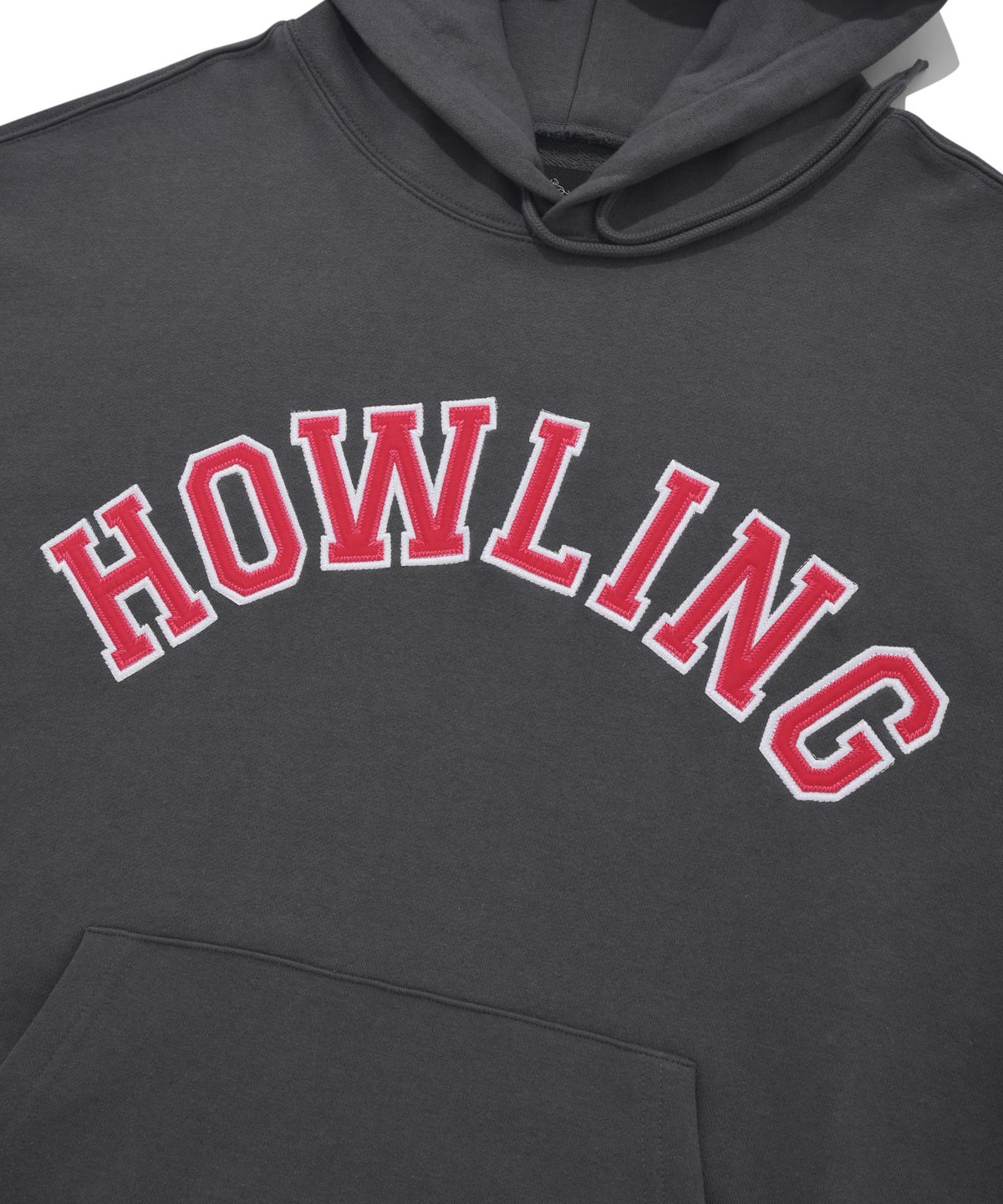 리트리버클럽(RETRIEVER CLUB) HOWLING APPLIQUE HOOIDE [CHARCOAL GRAY]