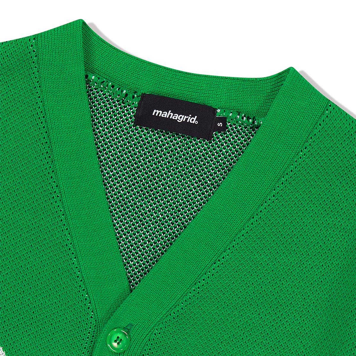마하그리드(MAHAGRID) CLOVER KNIT CARDIGAN GREEN(MG2DSMK680A)