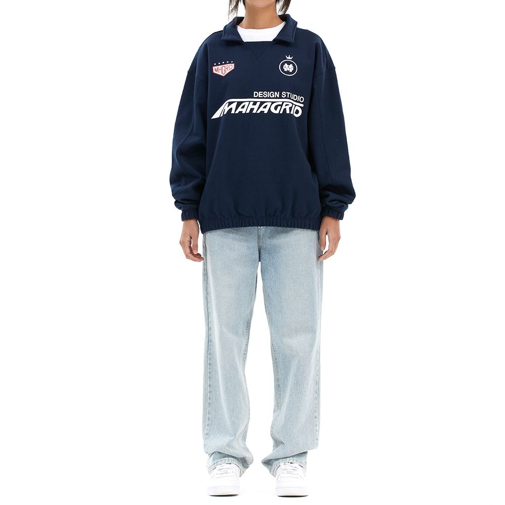 [mahagrid] RALLY COLLARED SWEATSHIRT/追跡付 MAHAGRID（マハグリッド）の「『mahagrid/マハグリッド』RALLY