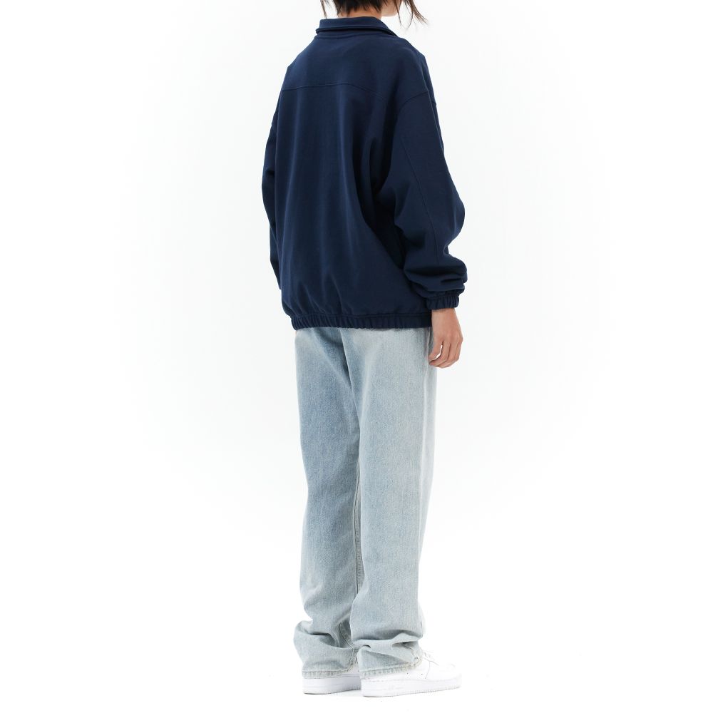 MUSINSA | MAHAGRID RALLY COLLARED SWEATSHIRT NAVY(MG2DSMM446A)