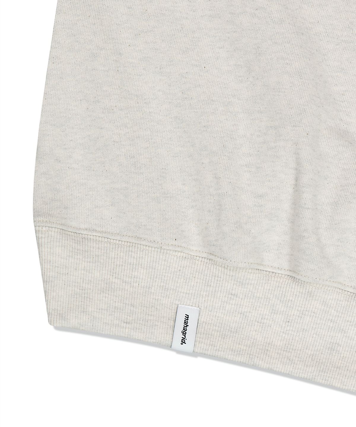 마하그리드(MAHAGRID) CURVED LOGO SWEATSHIRT OATMEAL(MG2DSMM440A)