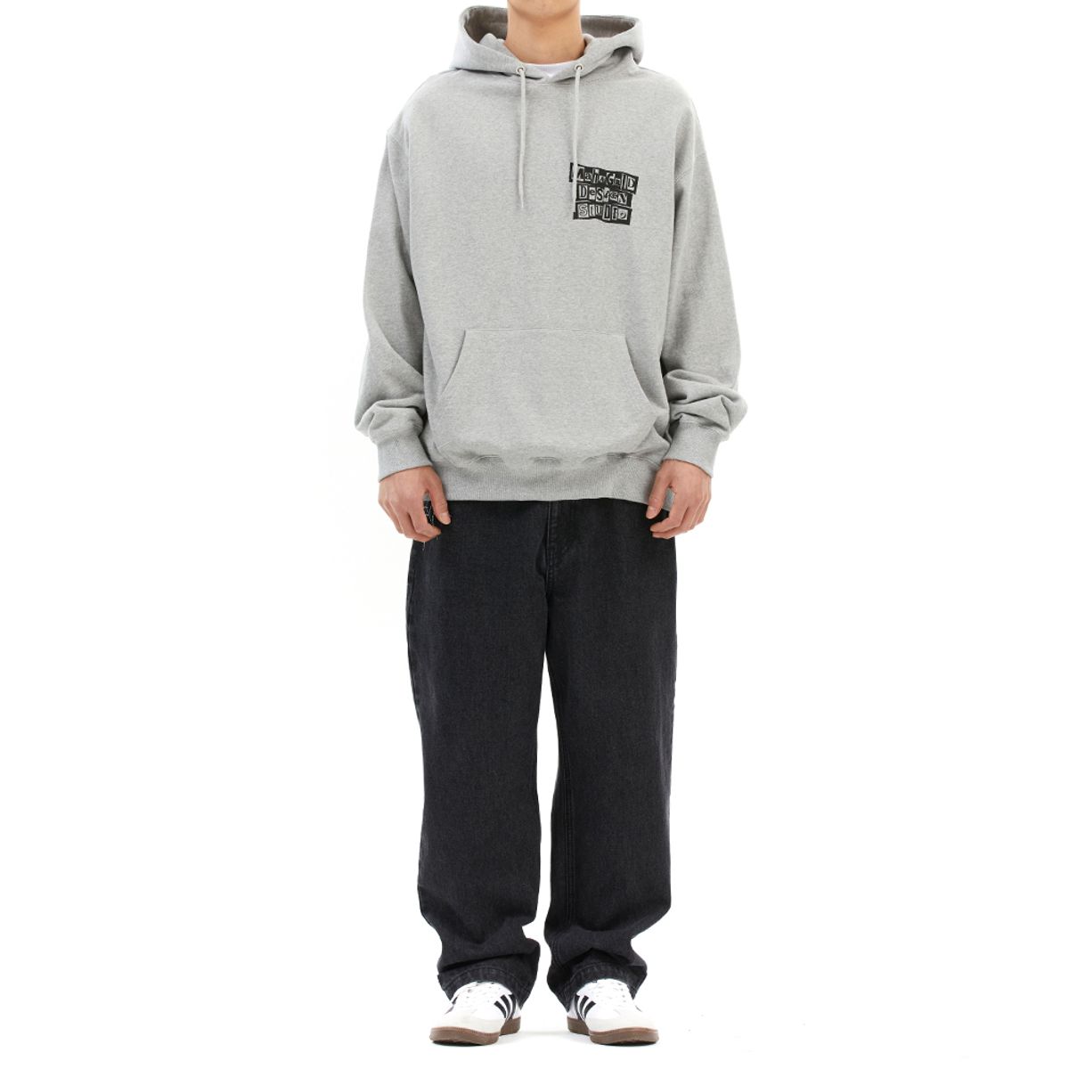 마하그리드(MAHAGRID) RANSOM NOTE HOODIE GREY(MG2DSMM401A)