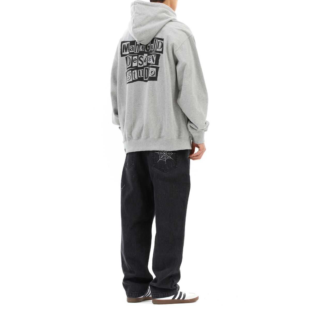 마하그리드(MAHAGRID) RANSOM NOTE HOODIE GREY(MG2DSMM401A)