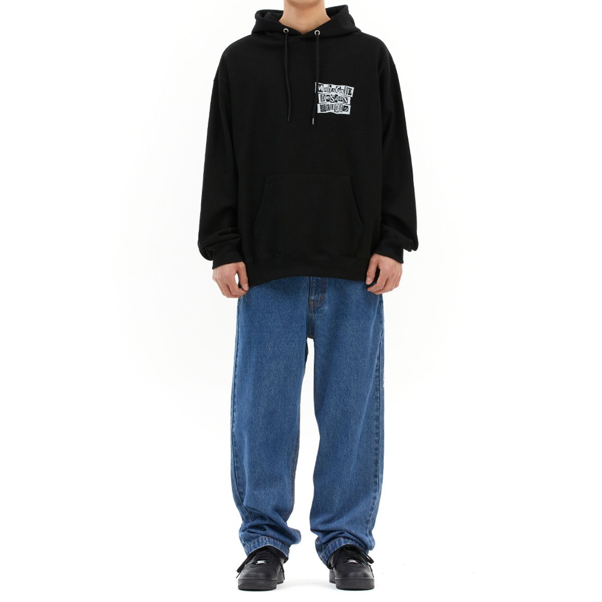 마하그리드(MAHAGRID) RANSOM NOTE HOODIE BLACK(MG2DSMM401A)