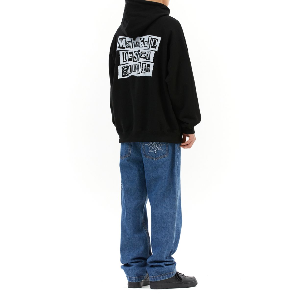 마하그리드(MAHAGRID) RANSOM NOTE HOODIE BLACK(MG2DSMM401A)