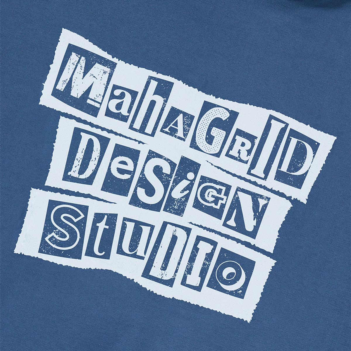 마하그리드(MAHAGRID) RANSOM NOTE HOODIE NAVY(MG2DSMM401A)