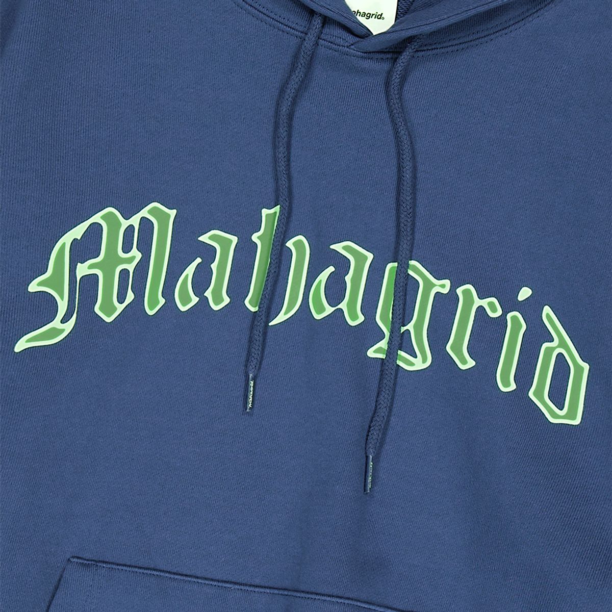 마하그리드(MAHAGRID) GOTHIC LOGO HOODIE NAVY(MG2DSMM403A)