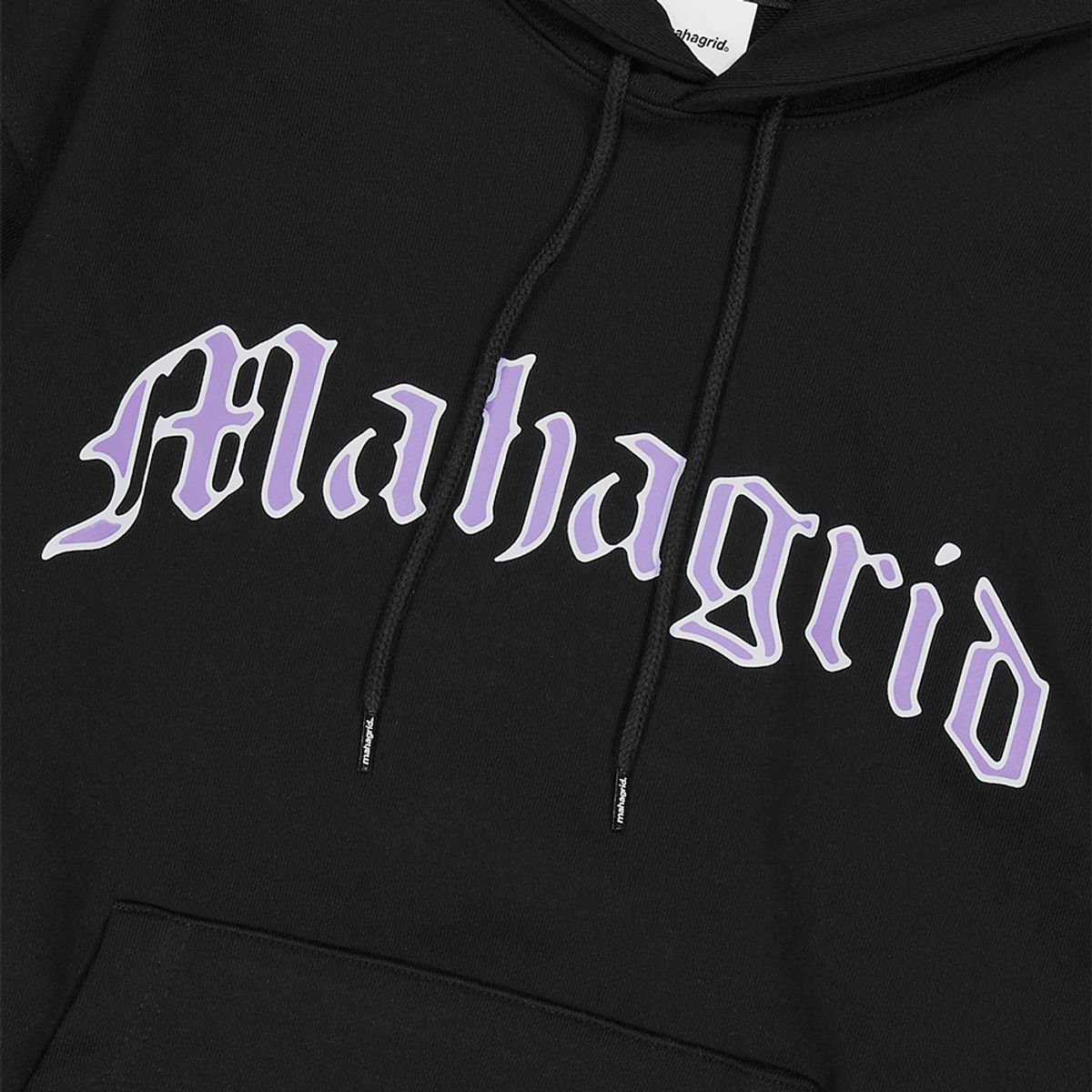 마하그리드(MAHAGRID) GOTHIC LOGO HOODIE BLACK(MG2DSMM403A)