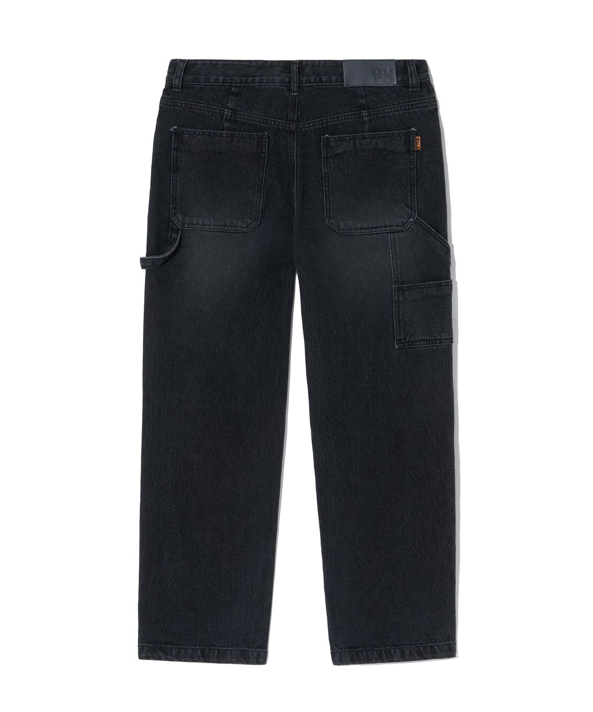 그루브라임(GROOVE RHYME) CARPENTER DENIM PANTS (BLACK) [LRRSDDS109M]