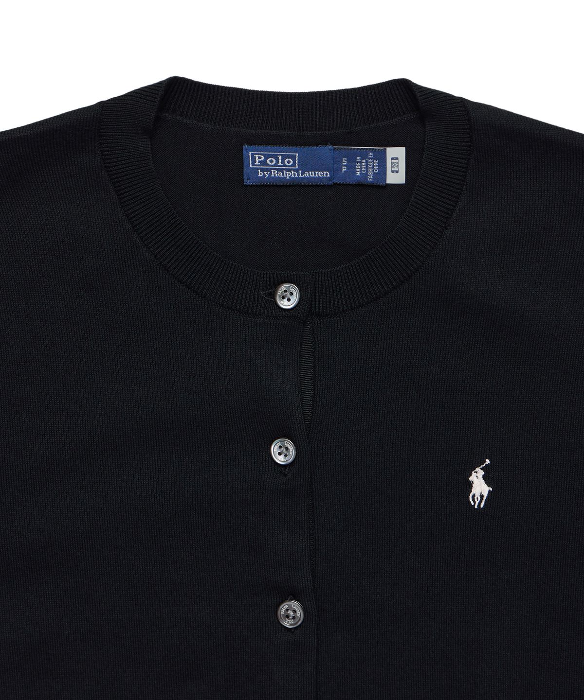 폴로 랄프 로렌(POLO RALPH LAUREN) W 코튼 블렌드 카디건 - 블랙