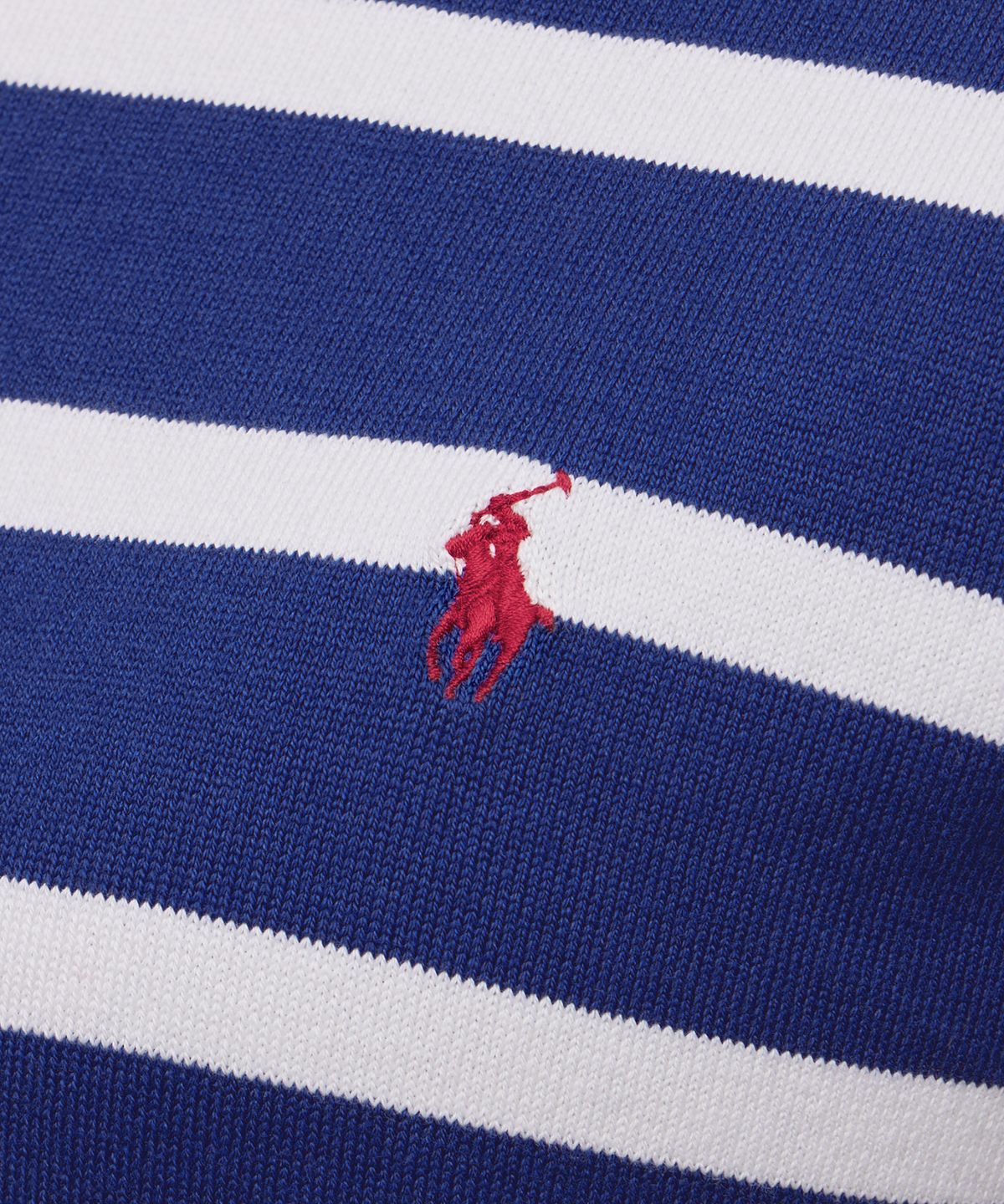 폴로 랄프 로렌(POLO RALPH LAUREN) W 스트라이프 숏 슬리브 스웨터 - 블루