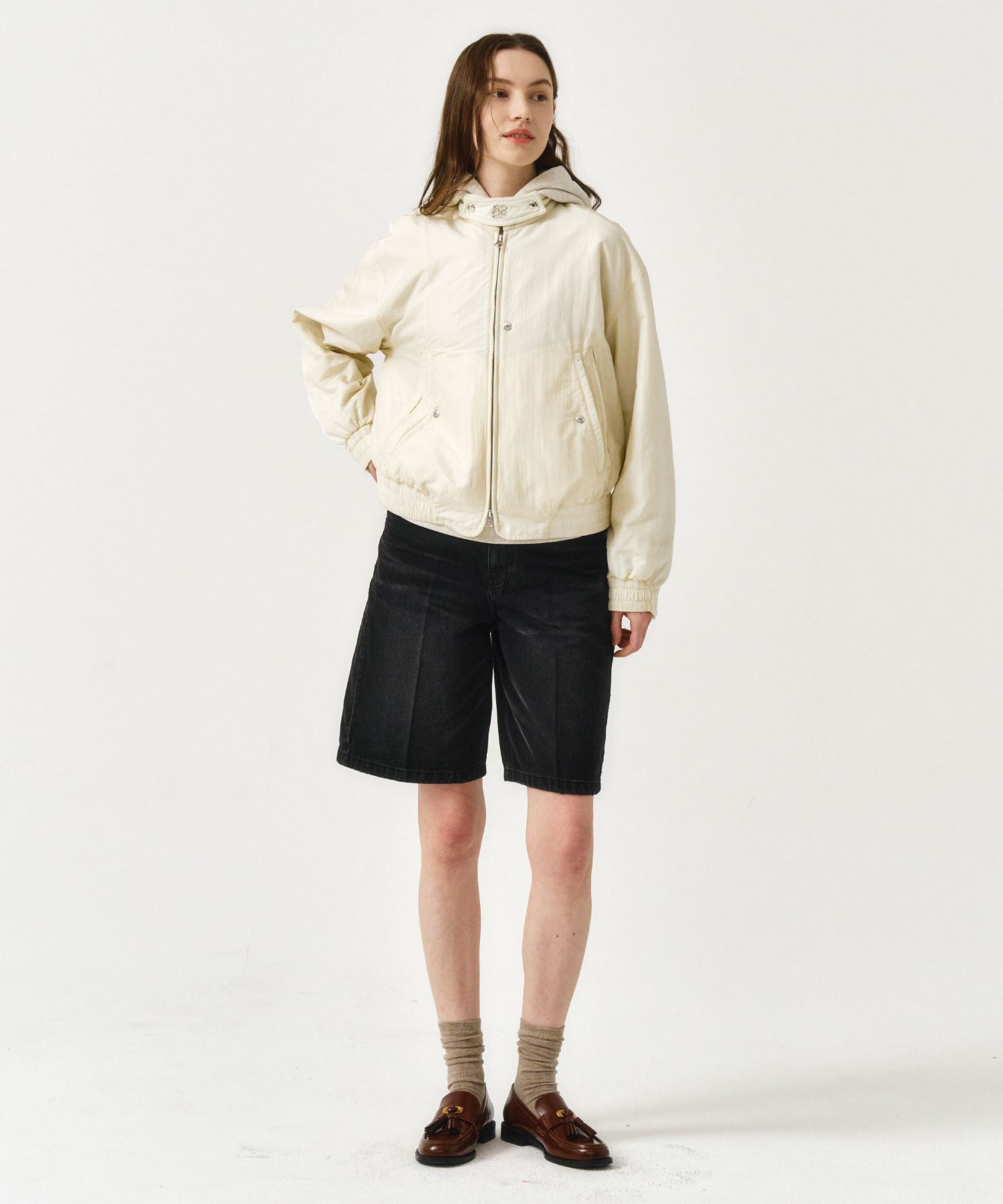 ◆SATUR◆ Santy nylon oversized blouson MA1 jacket classic n MUSINSA | SATUR Santy Nylon Oversized Blouson MA-1 Jacket