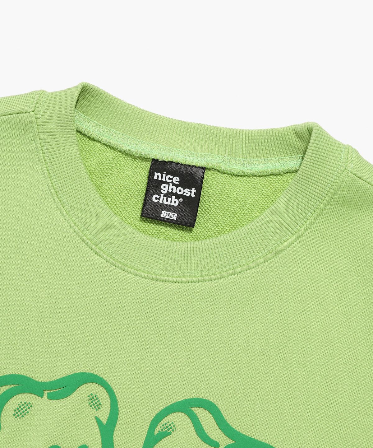 나이스고스트클럽(NICEGHOSTCLUB) GUMMY BEAR & LOGO SWEATSHIRTS_GREEN(NG2DSUM440A)