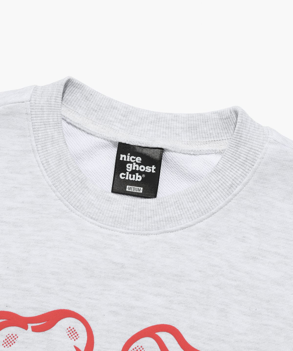 나이스고스트클럽(NICEGHOSTCLUB) GUMMY BEAR & LOGO SWEATSHIRTS_LIGHT GREY(NG2DSUM440A)