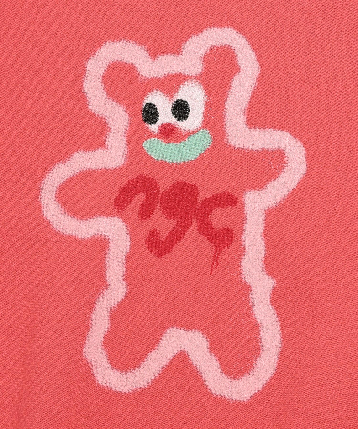 MUSINSA | NICE GHOST CLUB SPRAY PRINT SWEATSHIRTS_RED