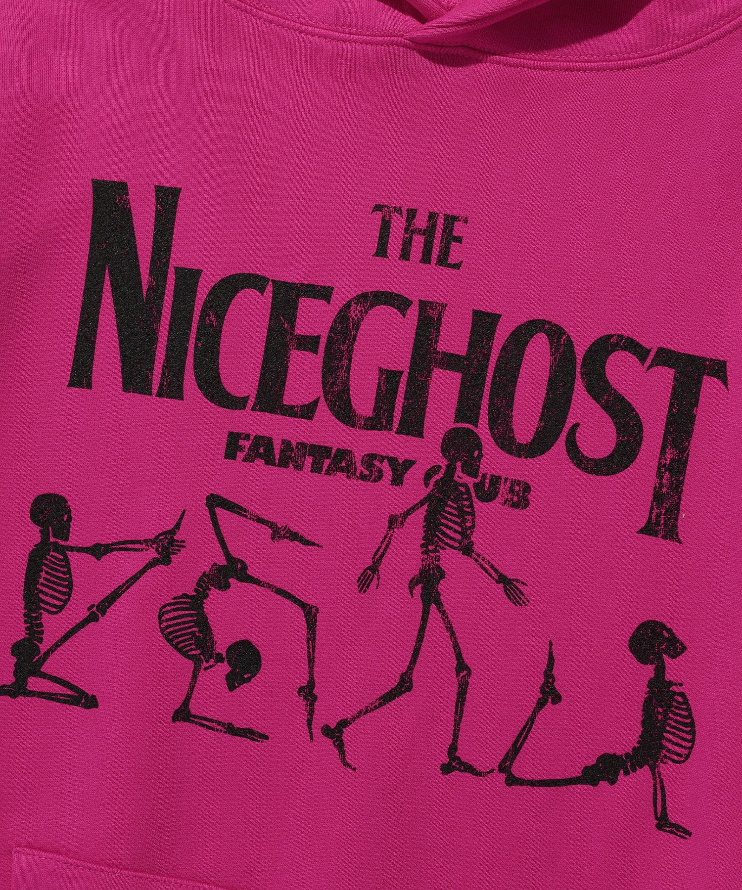 MUSINSA | NICE GHOST CLUB NAMASTE SKELETON HOODIE_PINK