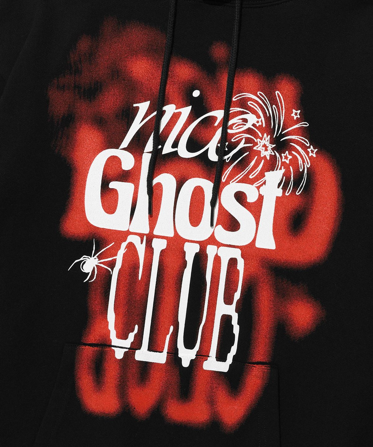 나이스고스트클럽(NICEGHOSTCLUB) FIRECRACKER LOGO HOODIE_BLACK(NG2DSUM407A)