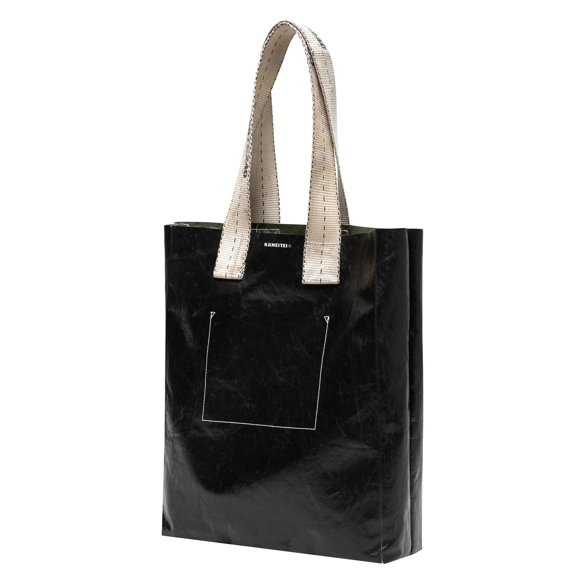 카네이테이(KANEITEI) RATCHET BAR VERTICAL TOTE BAG (BLACK) / UPCYCLED