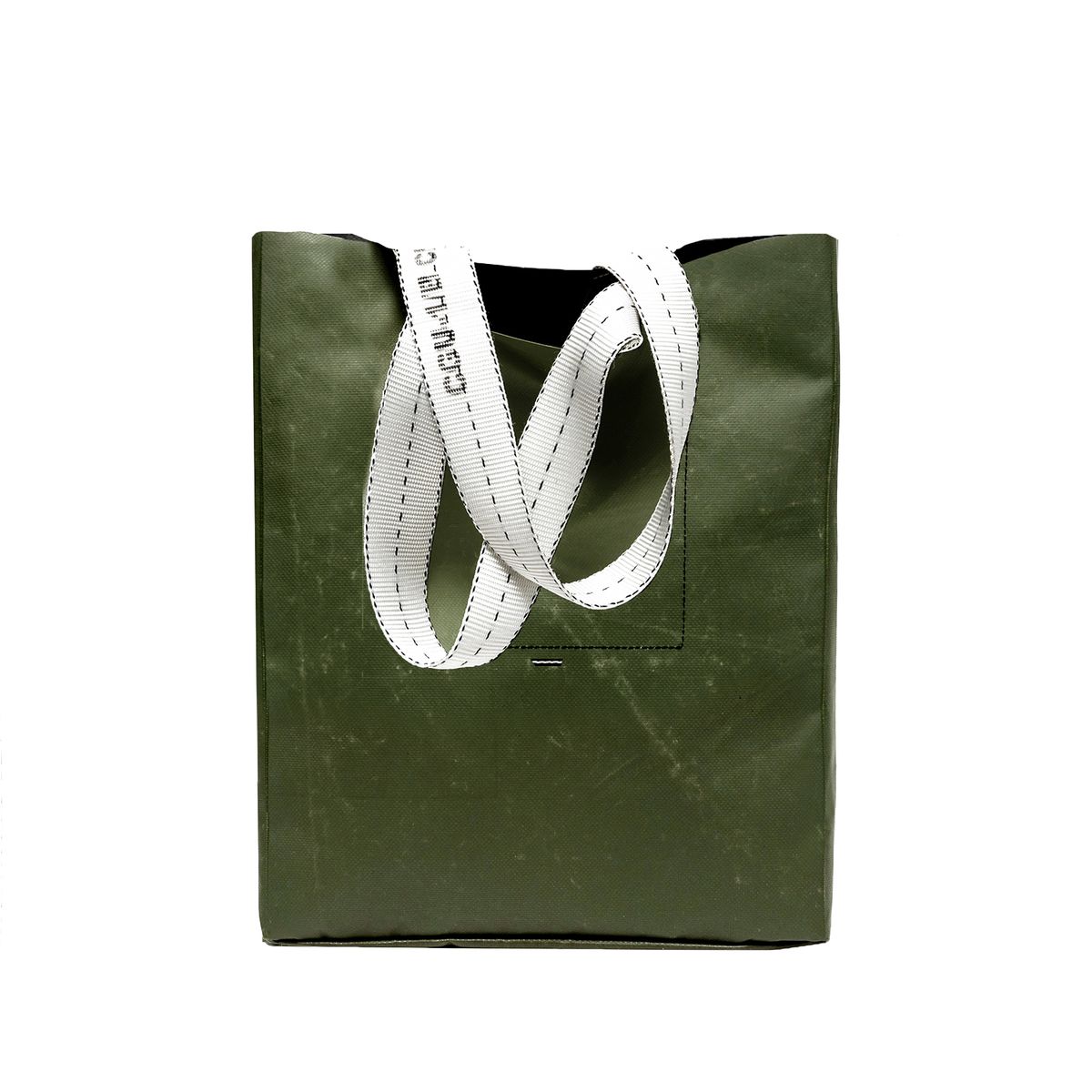 카네이테이(KANEITEI) RATCHET BAR VERTICAL TOTE BAG (OLIVE DRAB) / UPCYCLED