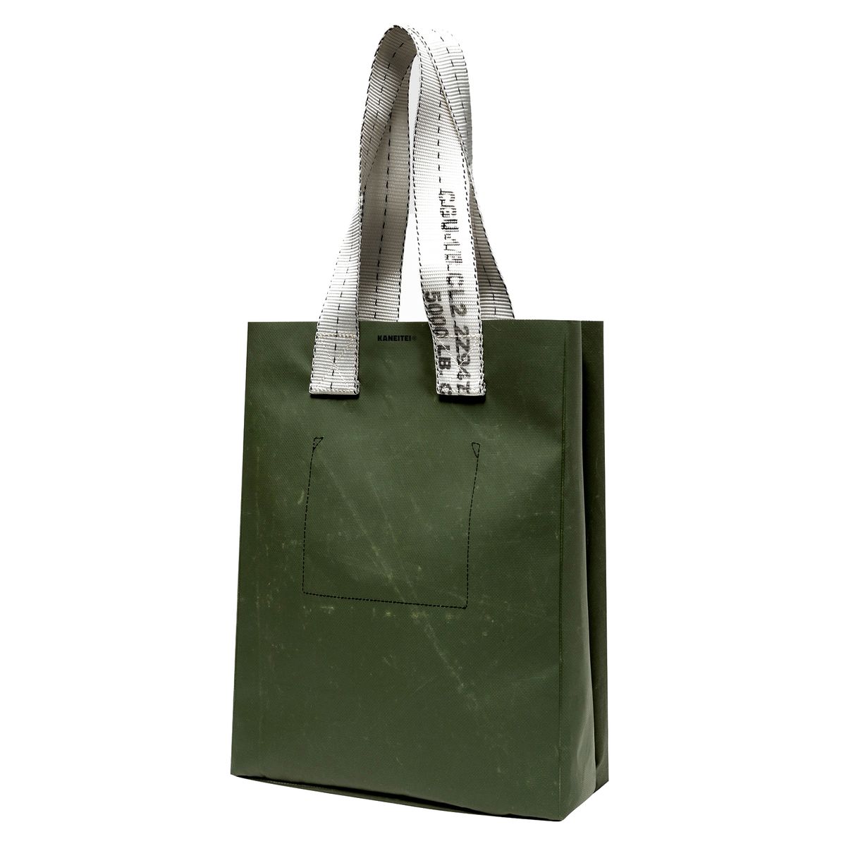 카네이테이(KANEITEI) RATCHET BAR VERTICAL TOTE BAG (OLIVE DRAB) / UPCYCLED