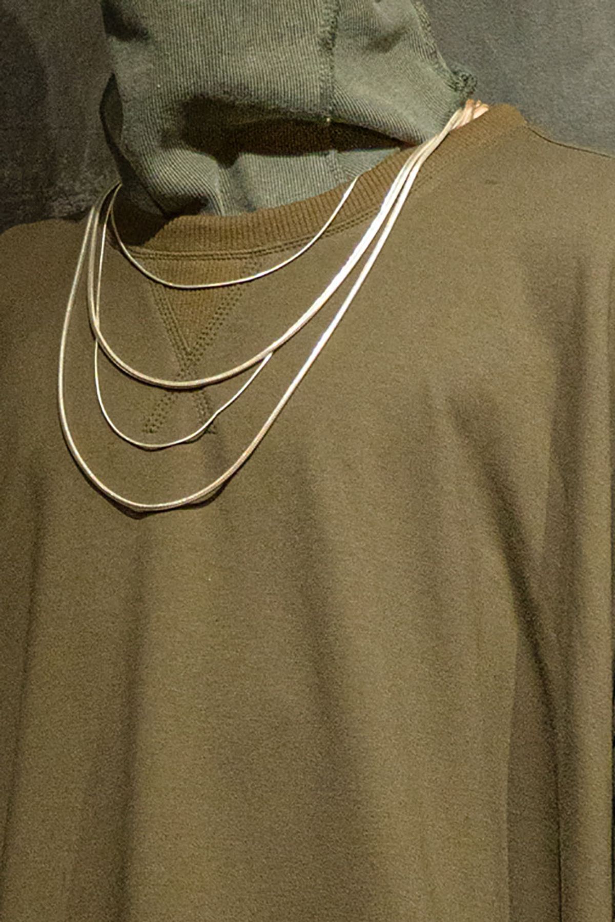 아스파라거스(ASPARAGUS) T-shirt Panel Layered Sweatshirt