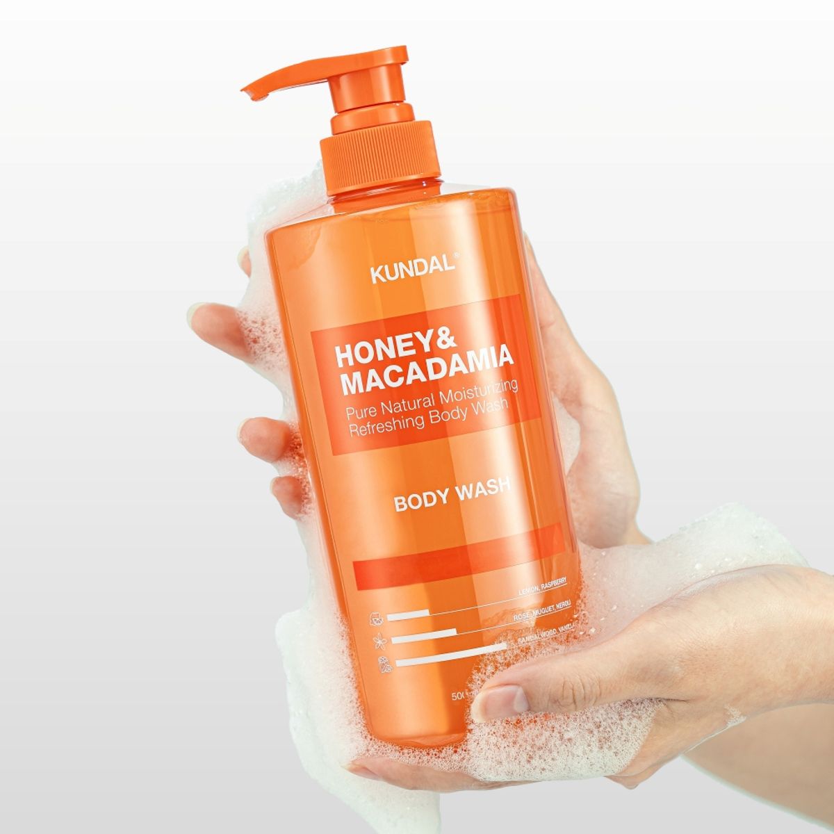 쿤달(KUNDAL) 퍼퓸 바디케어 세트 (바디워시 500ml +바디로션 500ml)+(증정) 바디워시 100ml