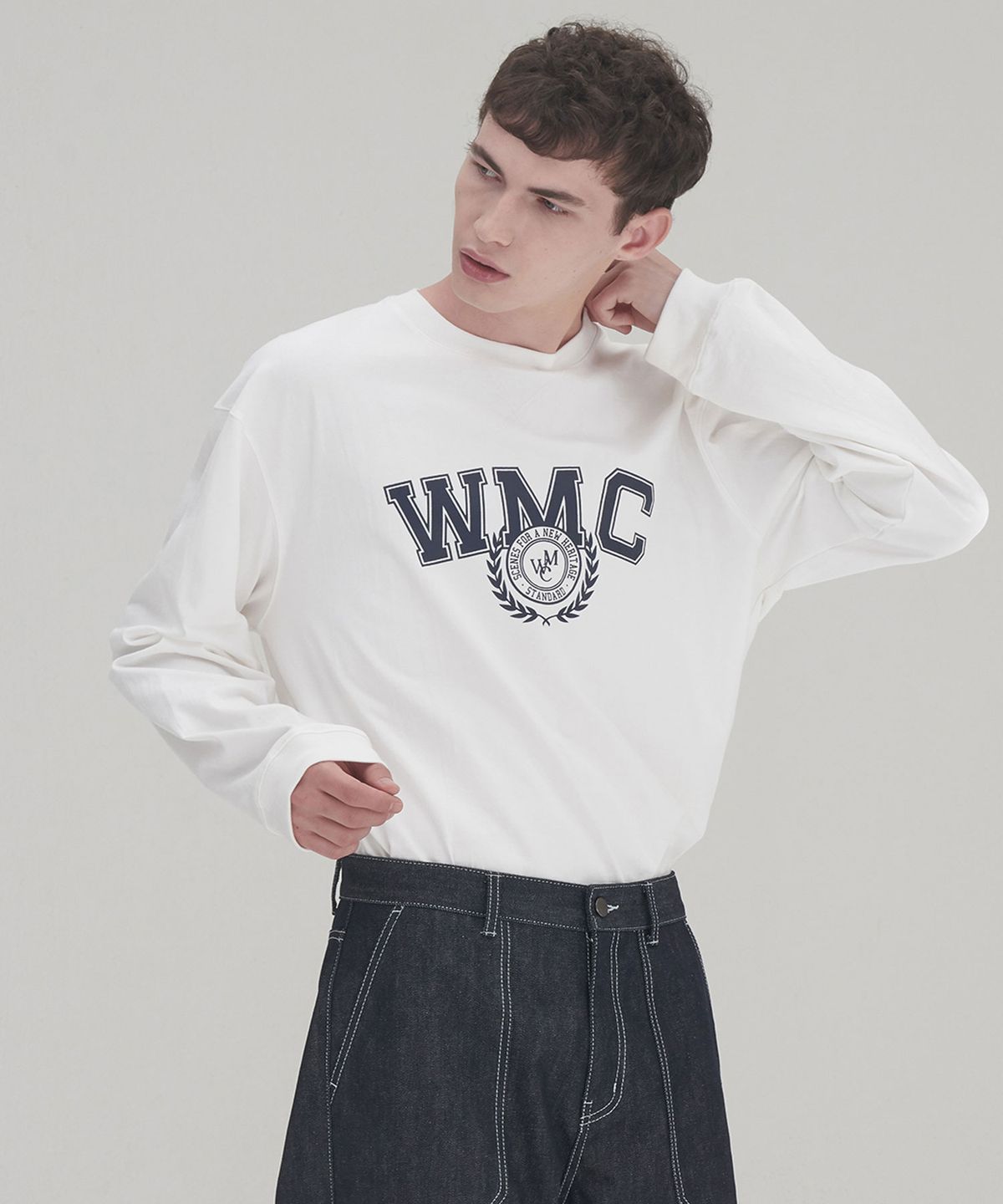 더블유엠씨(WMC) 클래식로고 롱슬리브_WHITE
