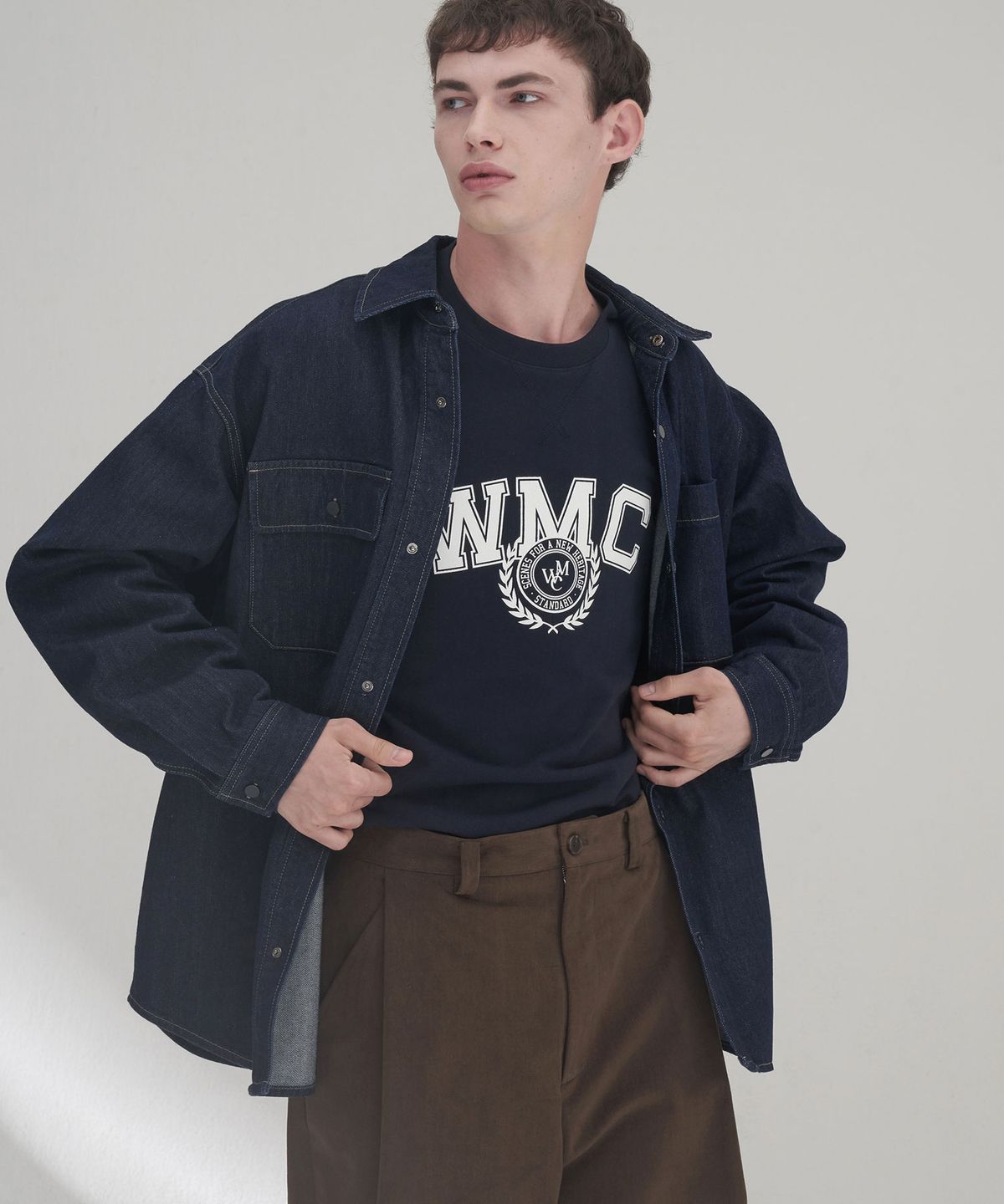 더블유엠씨(WMC) 클래식로고 롱슬리브_NAVY