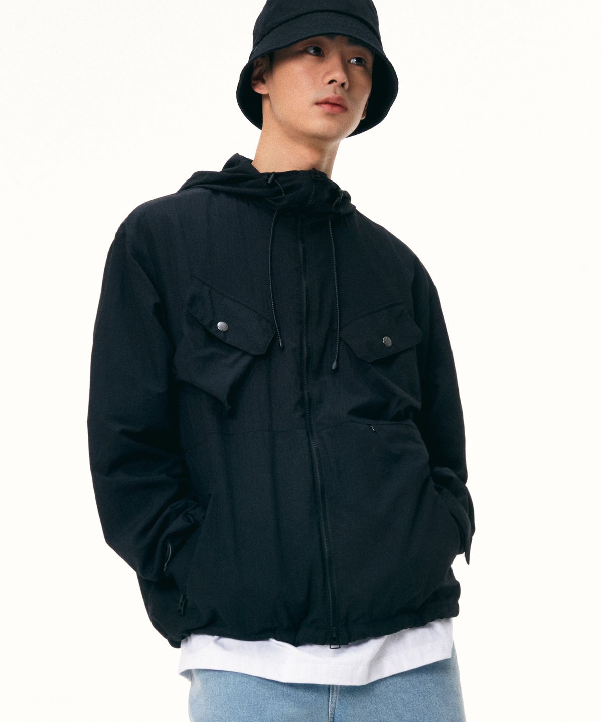 비전스트릿웨어(VISION STREETWEAR) VSW Utility Windbreaker Black