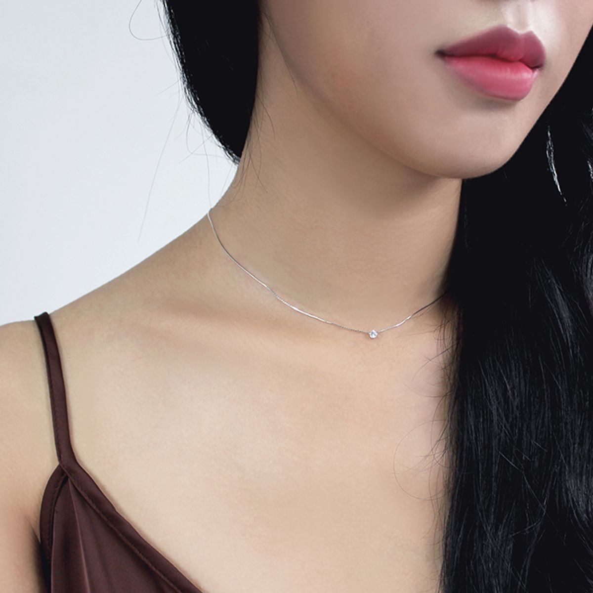 커스티지(CUSTAGE) 체리쉬 큐빅 목걸이