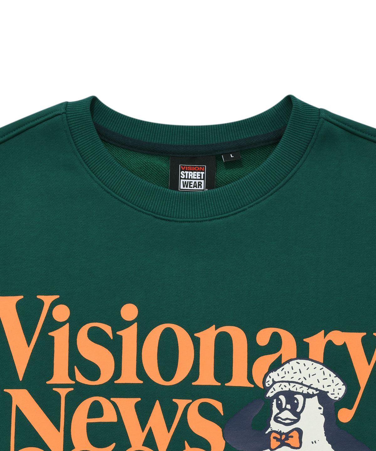 비전스트릿웨어(VISION STREETWEAR) VSW News Editor Crewneck Dark Green