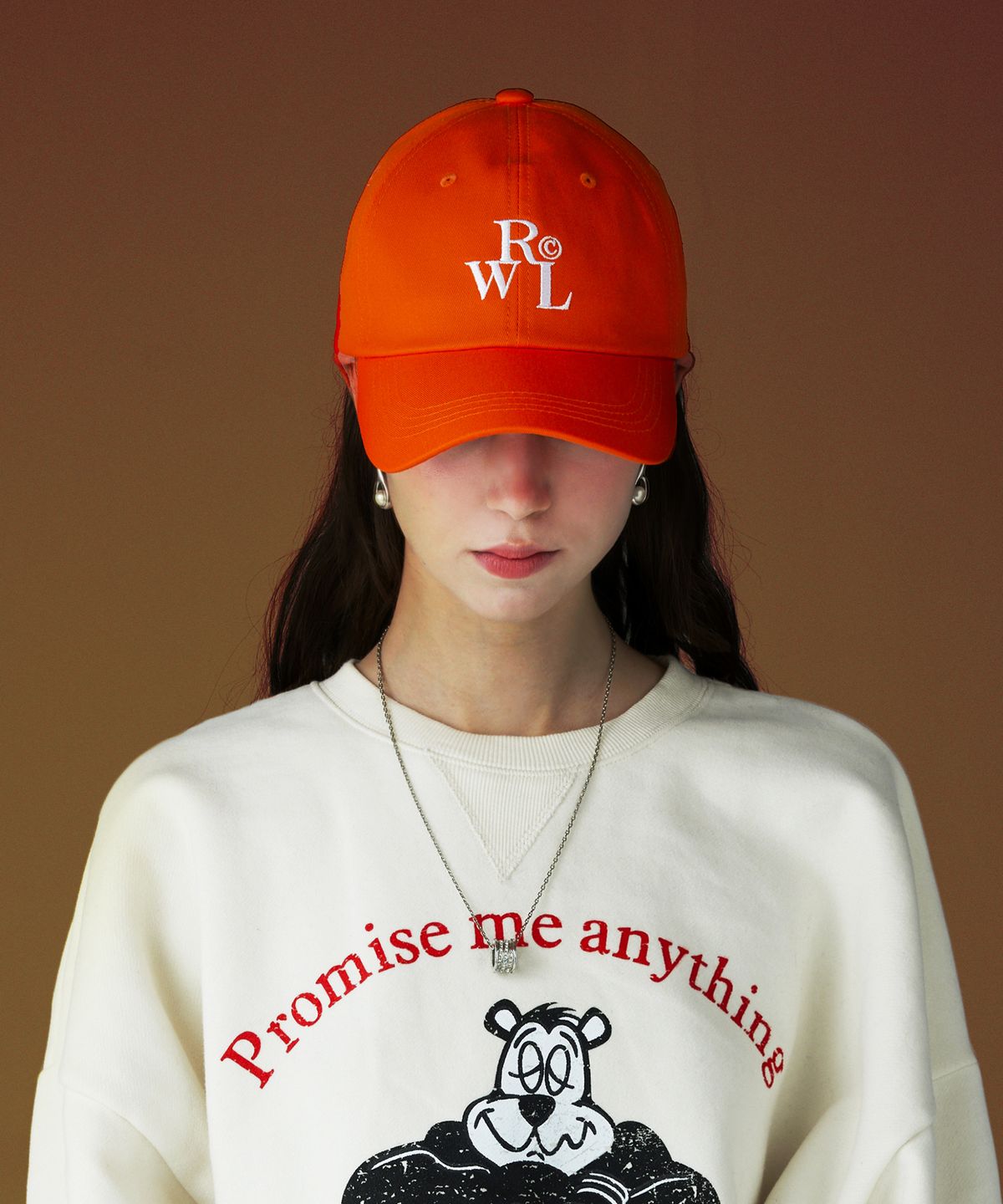 리끌로우(RECLOW) RC SIGNATURE RWL BALL CAP ORANGE