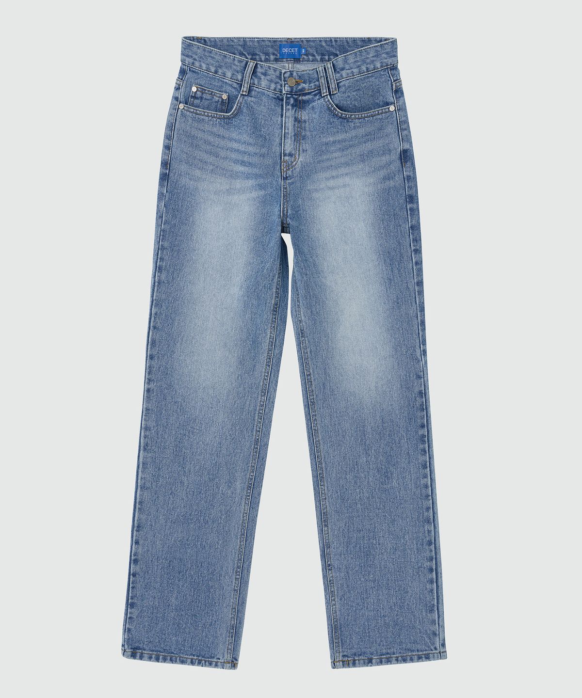 데케트(DECET) Dawn Semi Wide Jeans DCPT002LaserLightBlue