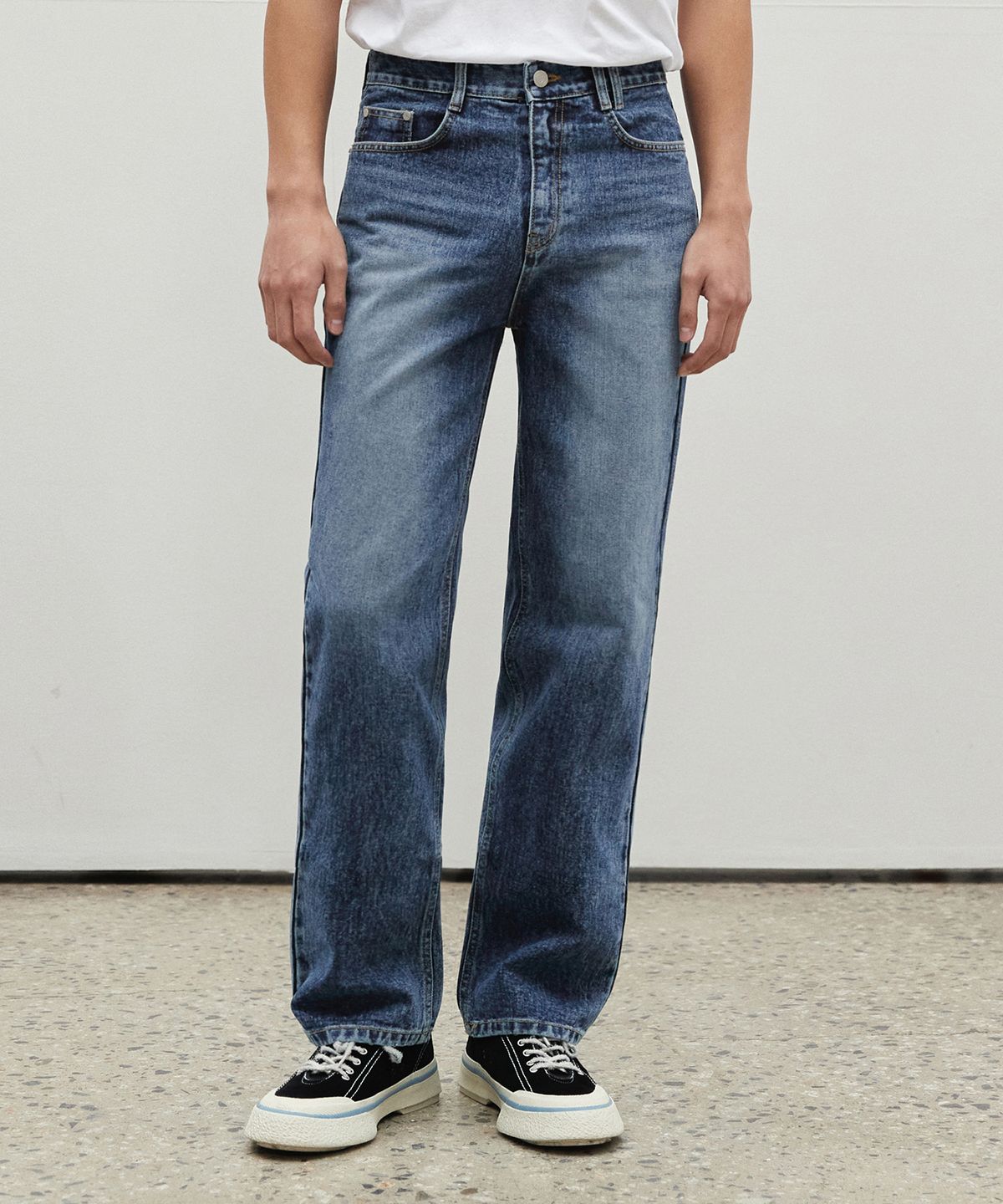 데케트(DECET) Dawn Semi Wide Jeans DCPT002LaserBlue