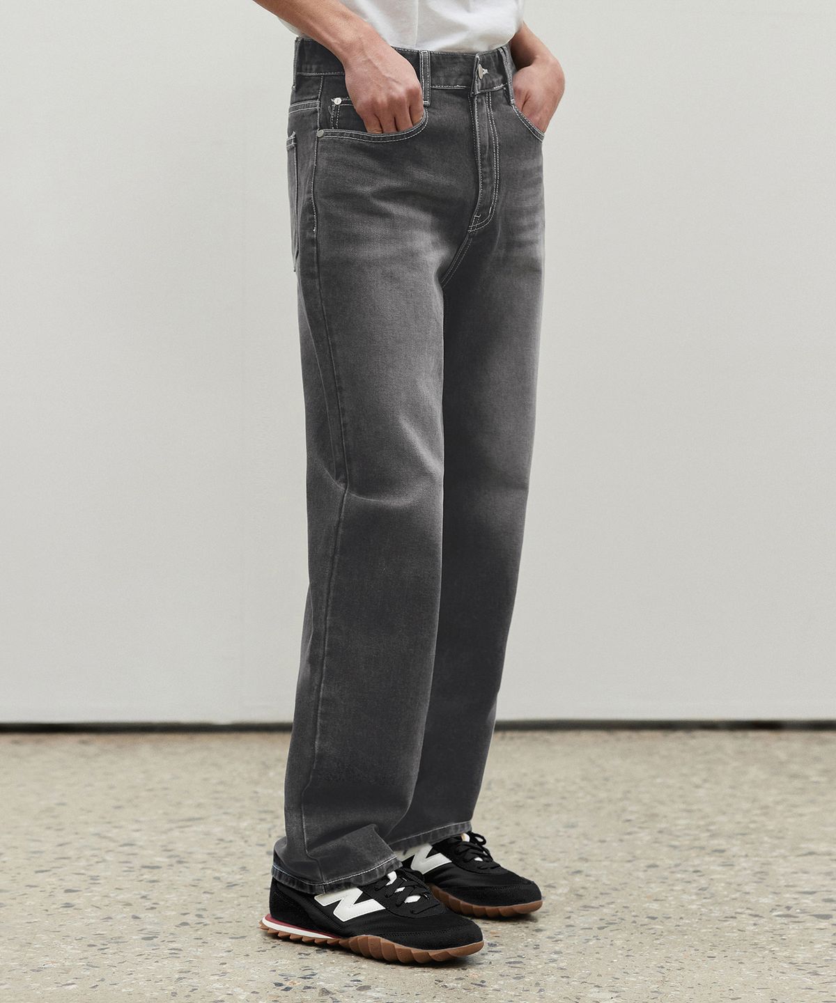 데케트(DECET) Dawn Semi Wide Jeans DCPT002LaserBlack