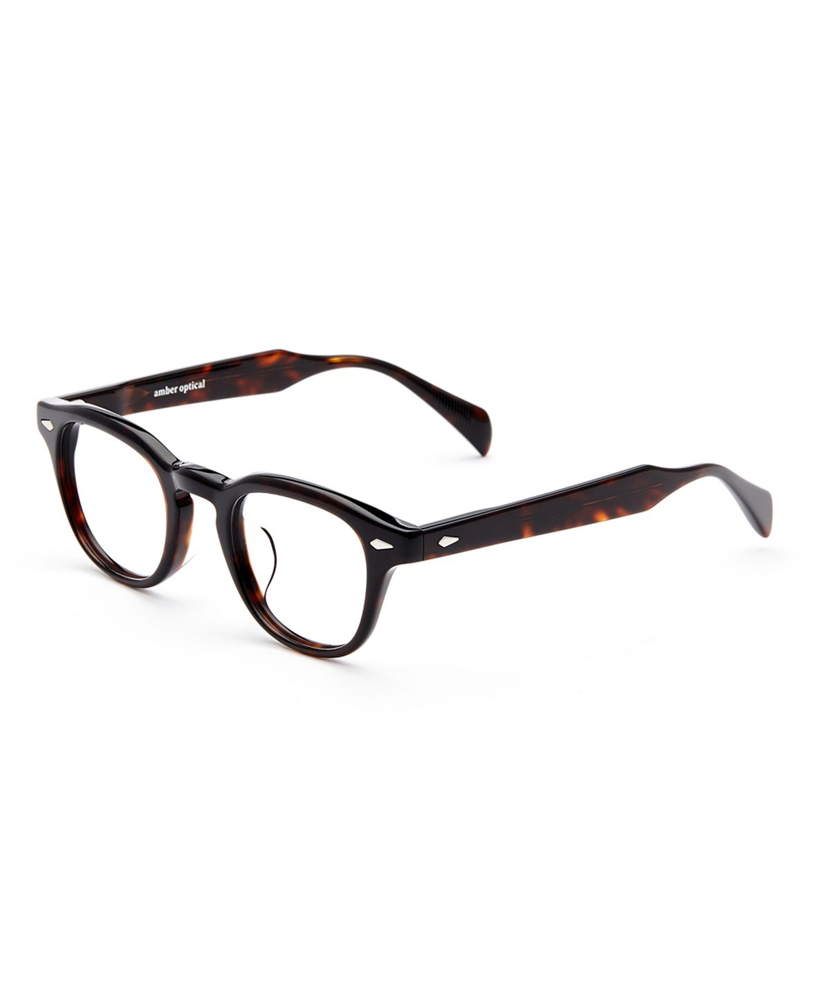 앰버옵티컬(AMBEROPTICAL) 레토 클래식 46 데미 블랙 레드