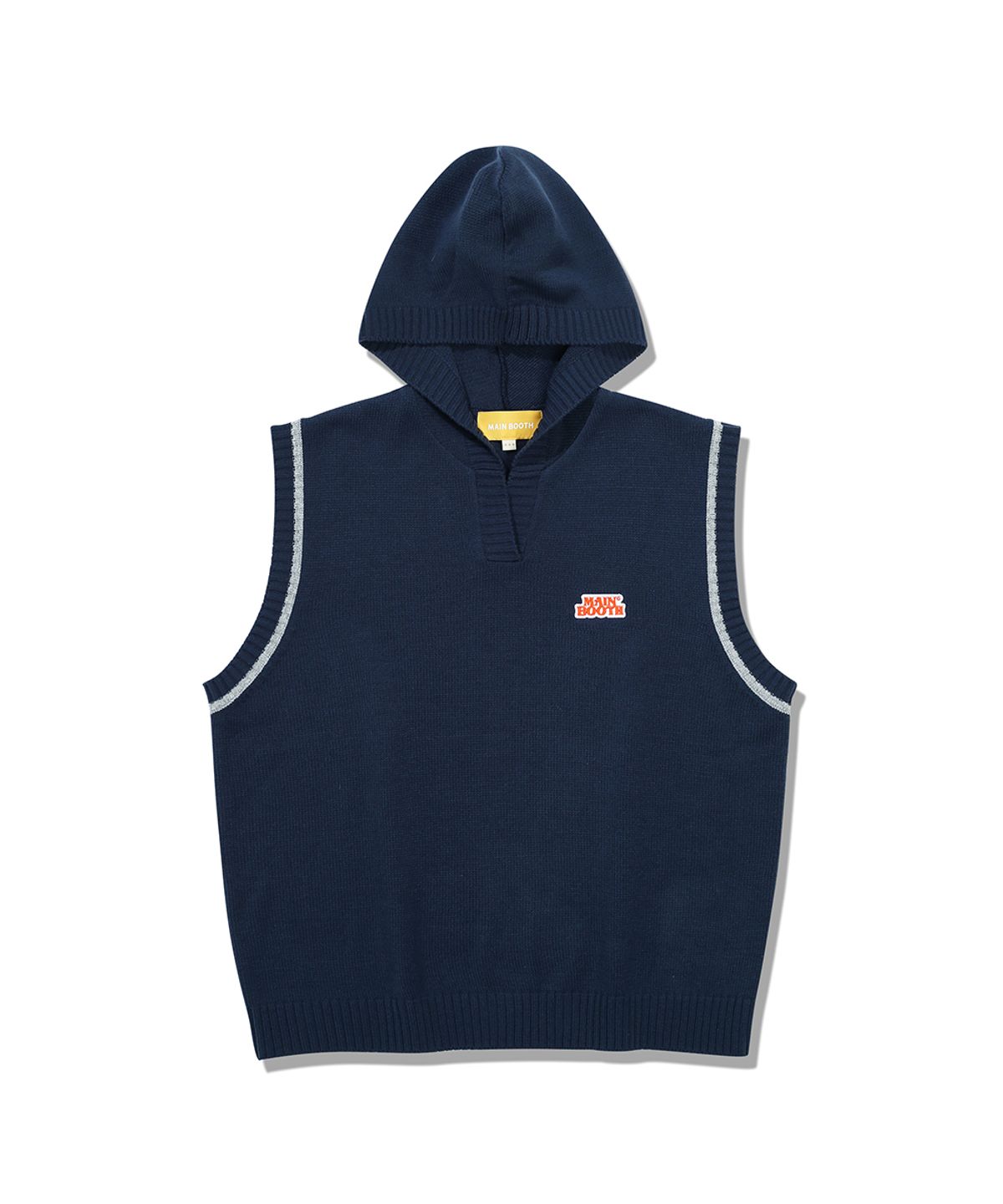 메인부스(MAINBOOTH) Original Logo Patch Knit Vest(NAVY)