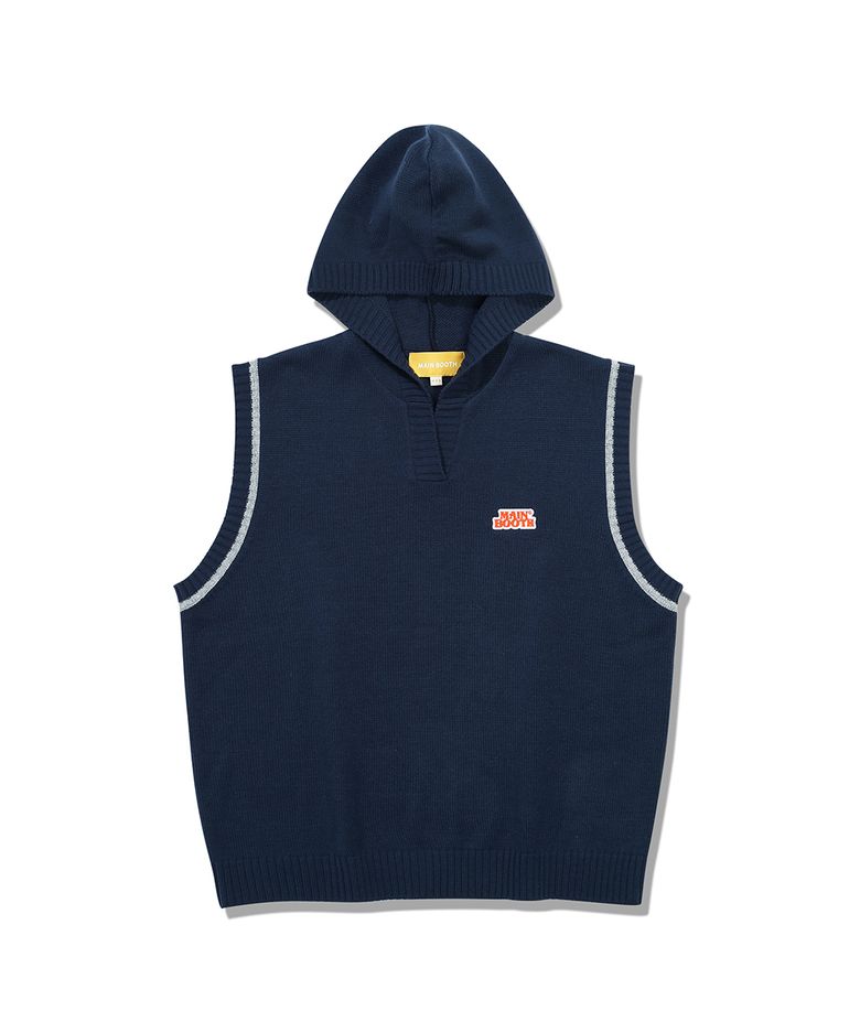 Original Logo Patch Knit Vest(NAVY)
