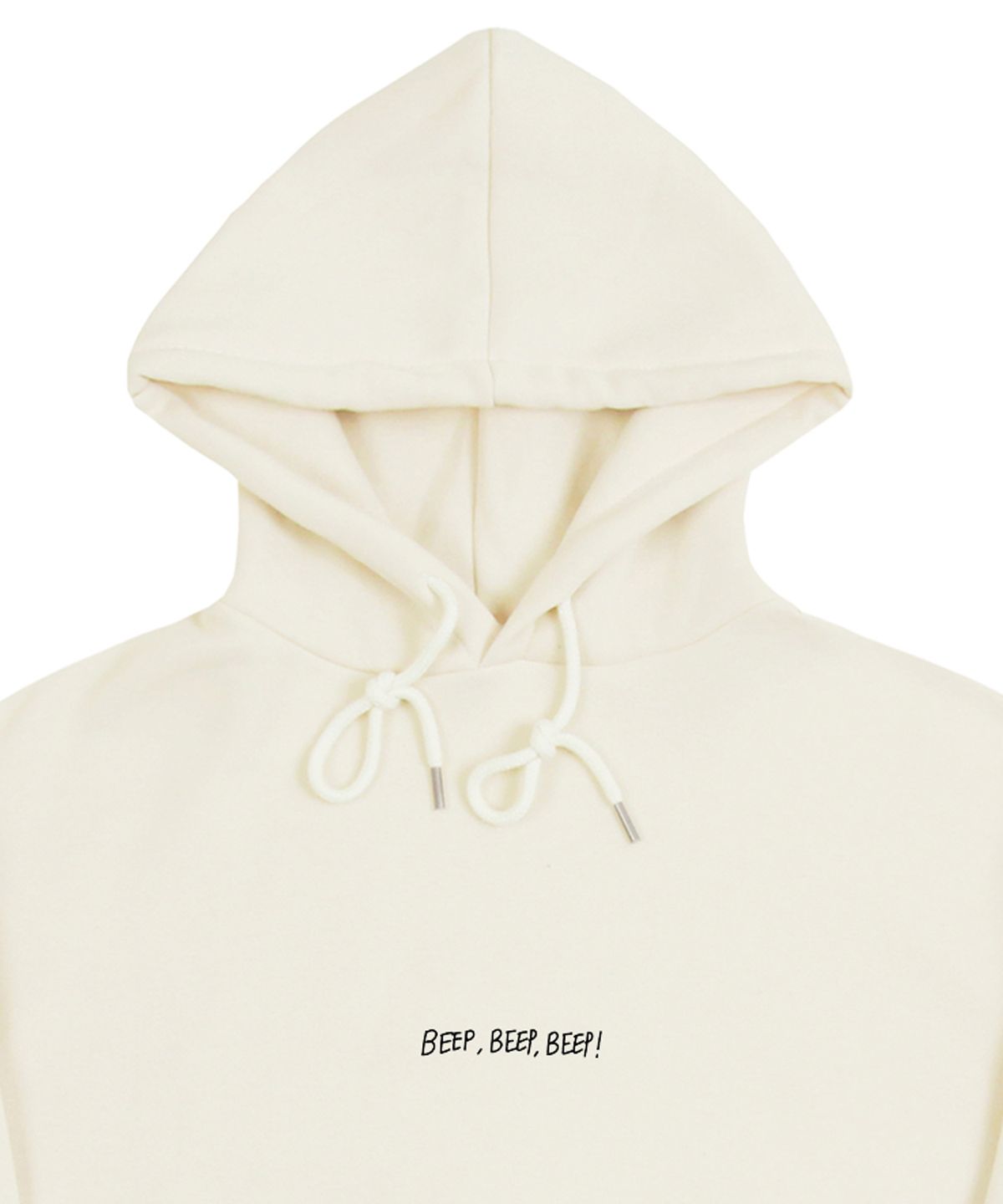 그레이버(GRAVER) [UNISEX]BEEP 클린 덕 스마일 후드티_크림