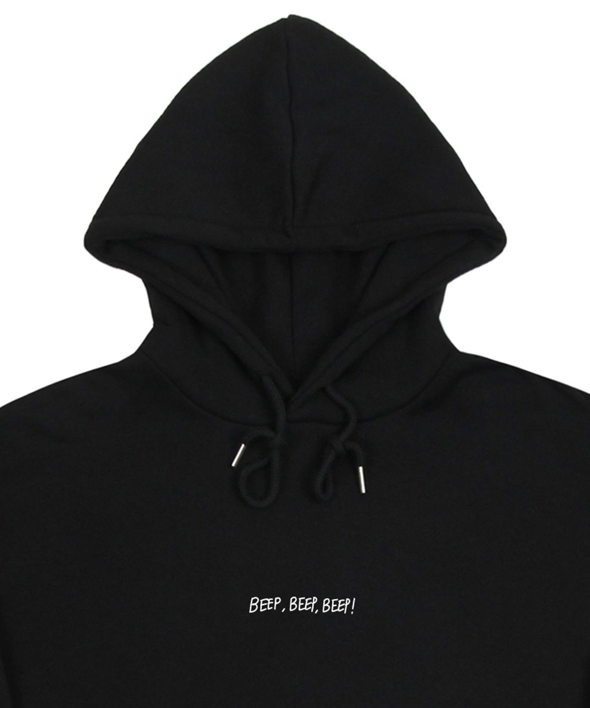 그레이버(GRAVER) [UNISEX]BEEP 클린 덕 스마일 후드티_블랙