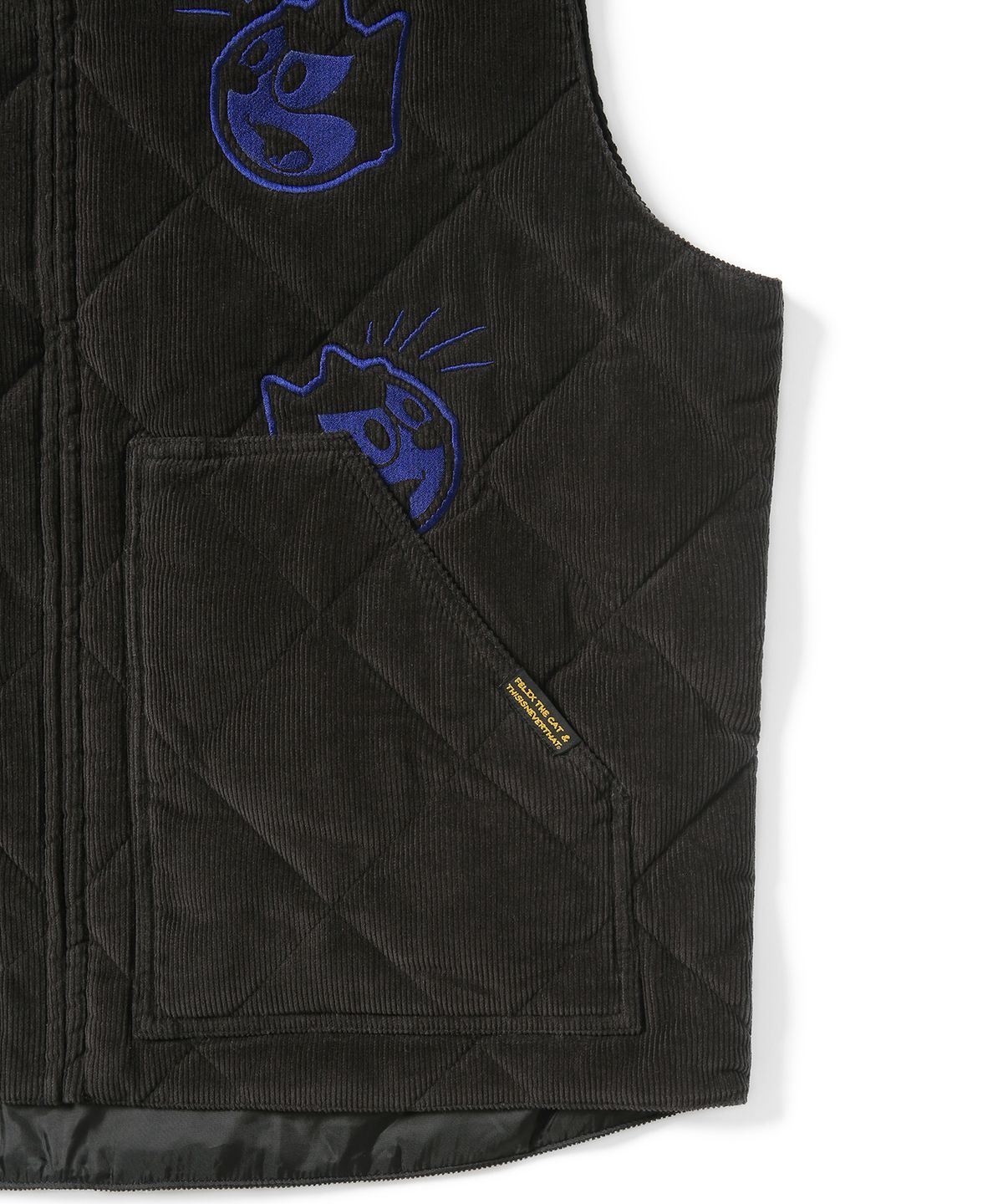 디스이즈네버댓(THISISNEVERTHAT) TNT Felix Cord Quilted Vest Black