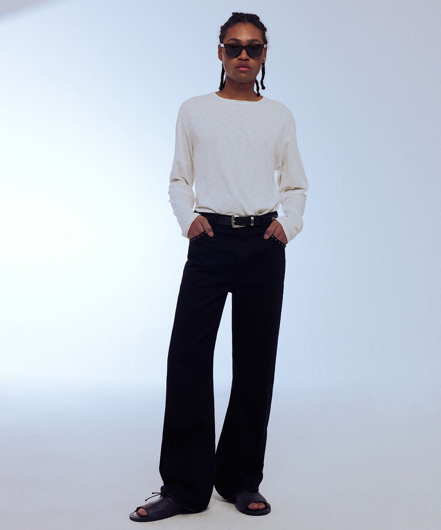 MUSINSA | LMOOD Slub Scoop Neck Long Sleeve T-Shirt ( 2 COLOR )