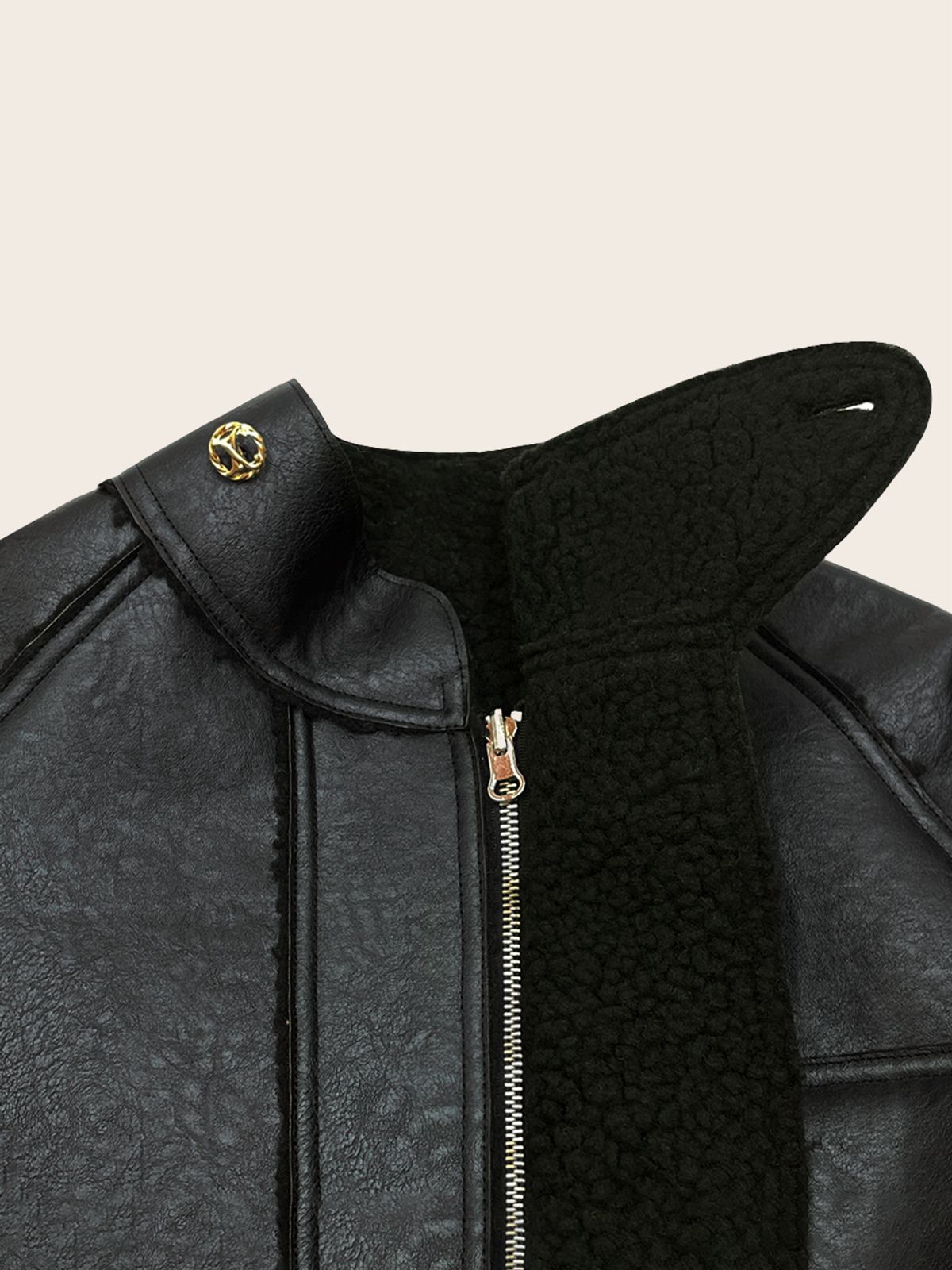 에이리프(A.RIFF) Classic crop eco mustang_BLACK
