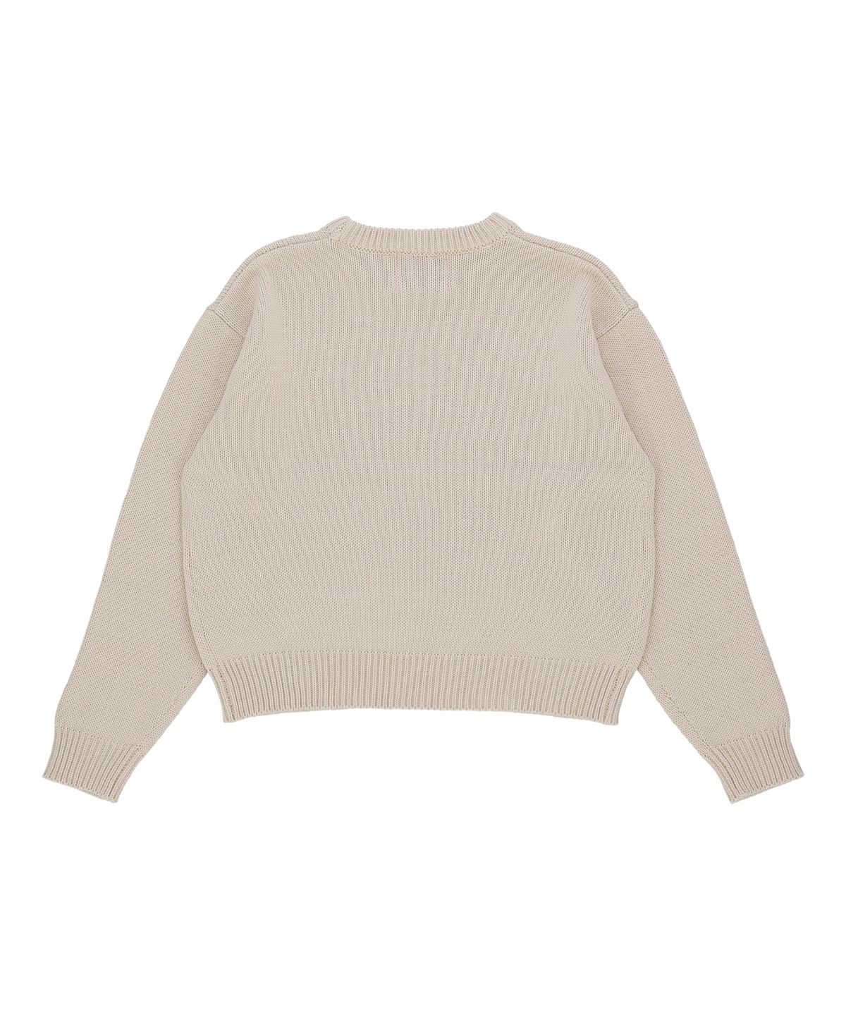 꼬모니노즈(COMONINOZ) BASIC KNIT PULLOVER [IVORY]