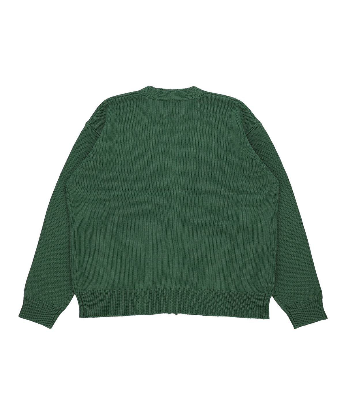 꼬모니노즈(COMONINOZ) V-NECK BASIC KNIT CARDIGAN [GREEN]