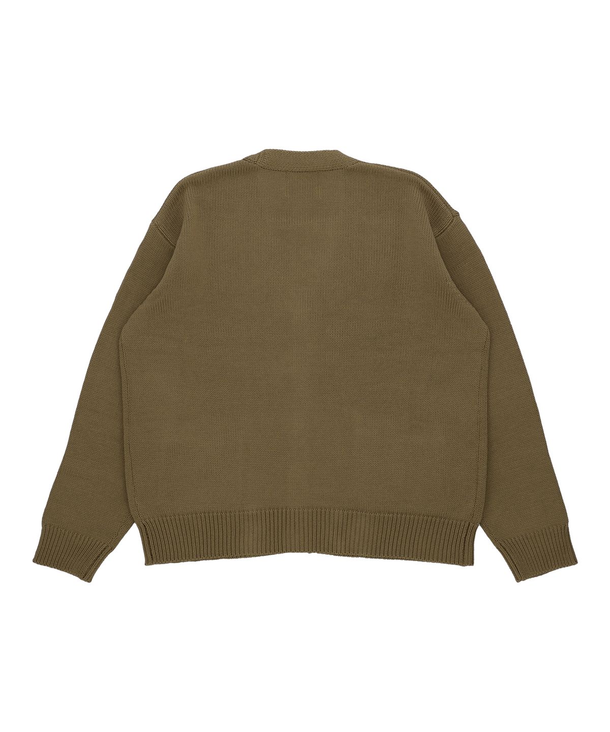 꼬모니노즈(COMONINOZ) V-NECK BASIC KNIT CARDIGAN [BEIGE]