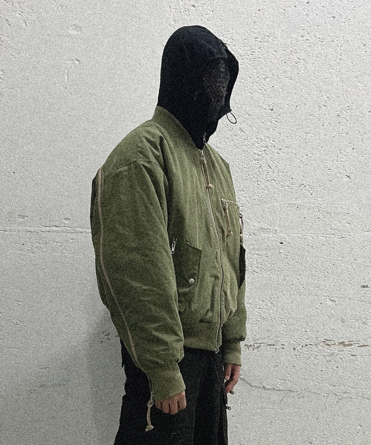 그레일즈(GRAILZ) MULTI ZIPPER BOMBER JACKET [KHAKI]